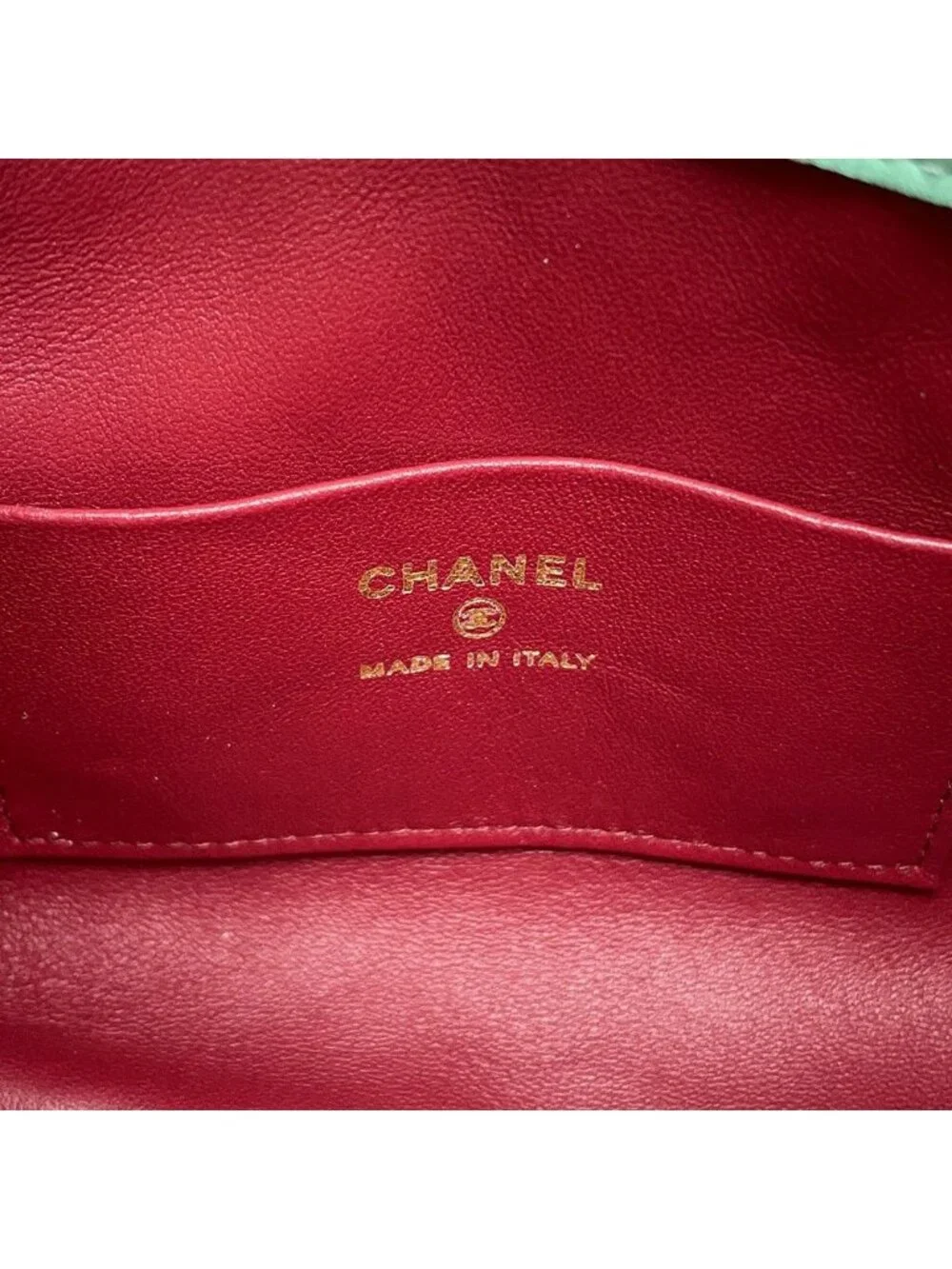 Chanel Shoulder Bag Strap Clutch Quilted CC Logo Lambskin